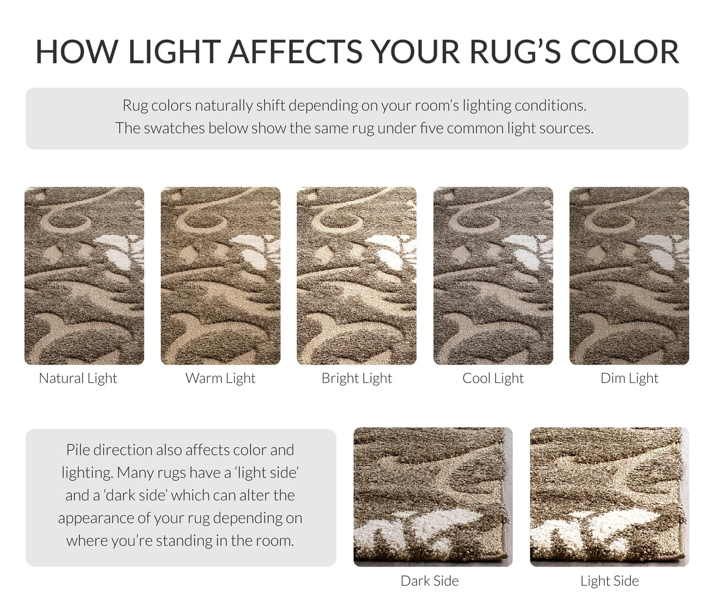 SAFAVIEH Florida Shag Collection Area Rug - 6' x 9', Smoke & Beige, Floral Design, Non-Shedding & Easy Care, 1.2-inch Thick Ideal for High Traffic Areas in Living Room, Bedroom (SG464-7913)