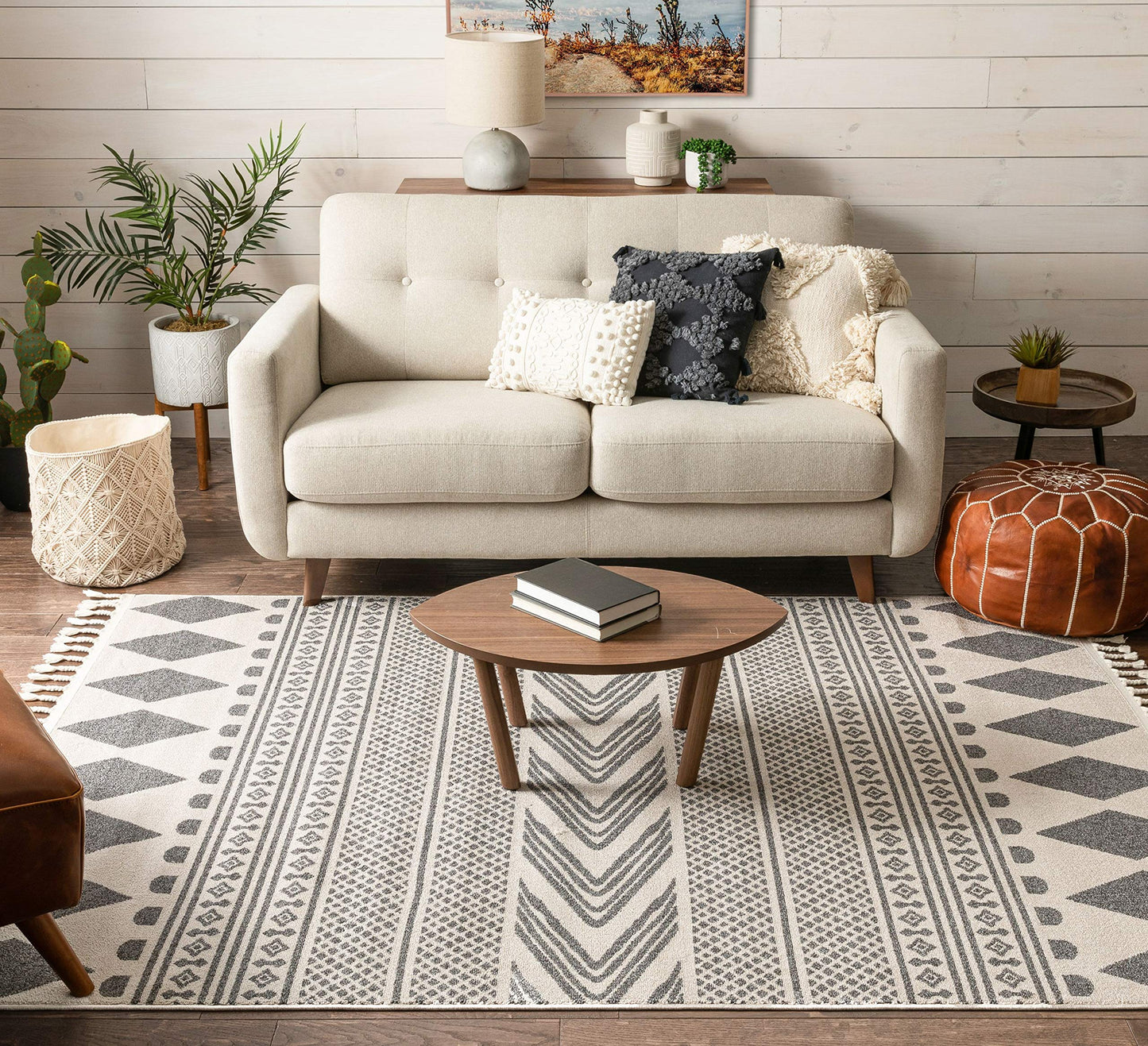 Well Woven Loop-De-Loop Cruce Tribal Moroccan Geometric Grey Kilim-Style 7'10" x 10"6" Area Rug