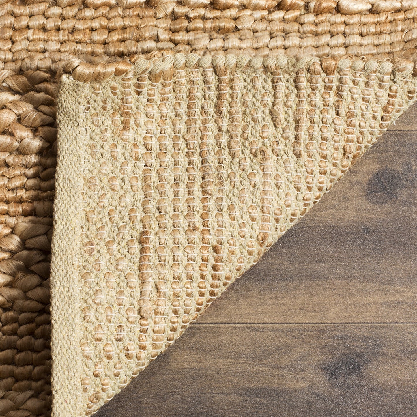 SAFAVIEH Area Rug 4x6 - Natural Fiber Collection - Natural, Handmade Jute, Braided Woven Design, Ideal for Entryway, Living Room, Bedroom (NF212A)