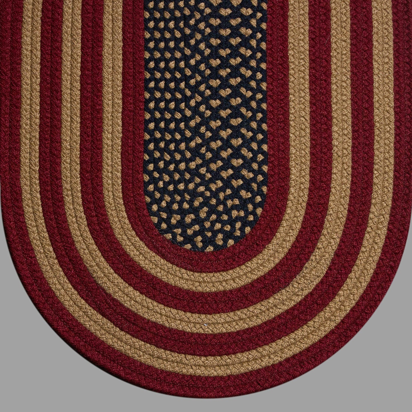 2' x 3' Rustic Flag Braided Rug