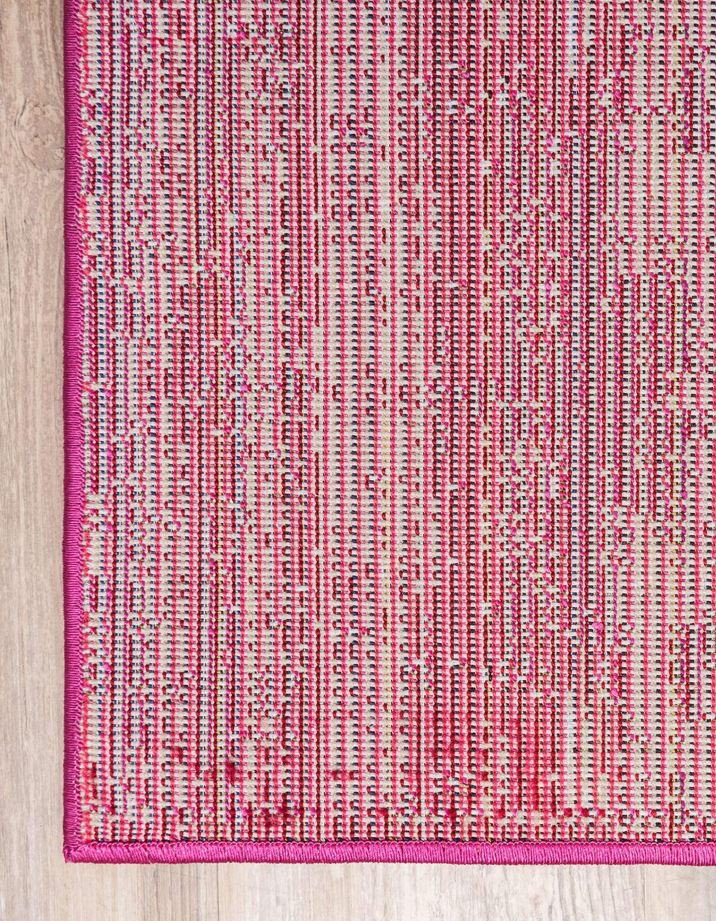 Unique Loom Jardin Collection Colorful, Vibrant, Abstract Watercolor Area Rug (5' 0 x 8' 0 Rectangular, Pink/ Red)