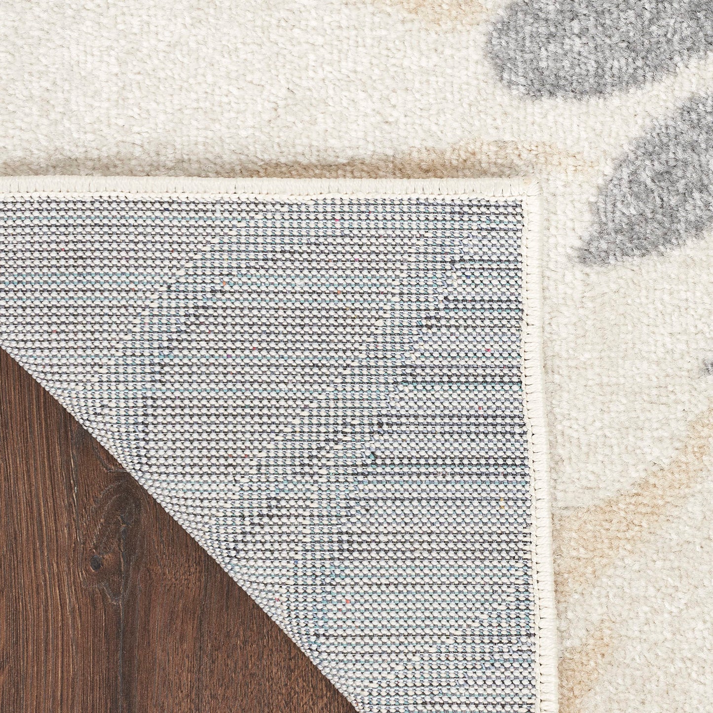 Nourison Home Passion Ivory Grey Blue 8' x 10' Area Rug - Easy Clean, Non Shedding, Bed Room, Living Room, Dining Room, Kitchen (8' x 10')