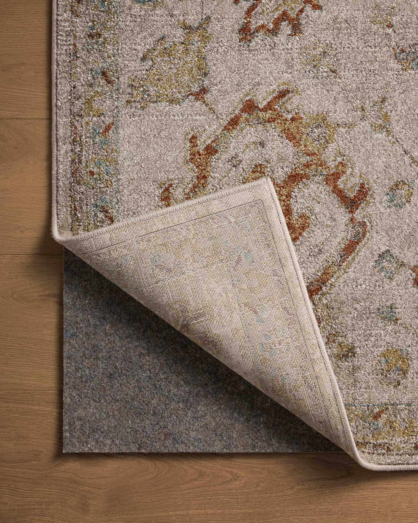 Loloi Magnolia Home by Joanna Gaines Mona Collection MOA-02 Oatmeal/Multi 2'-6" x 4'-0" Accent Rug