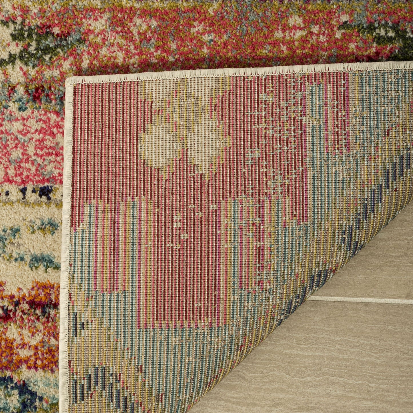 SAFAVIEH Monaco Collection Area Rug - 10' x 14', Multi, Boho Chic Tribal Distressed Design, Non-Shedding & Easy Care, Ideal for High Traffic Areas in Living Room, Bedroom (MNC222F)