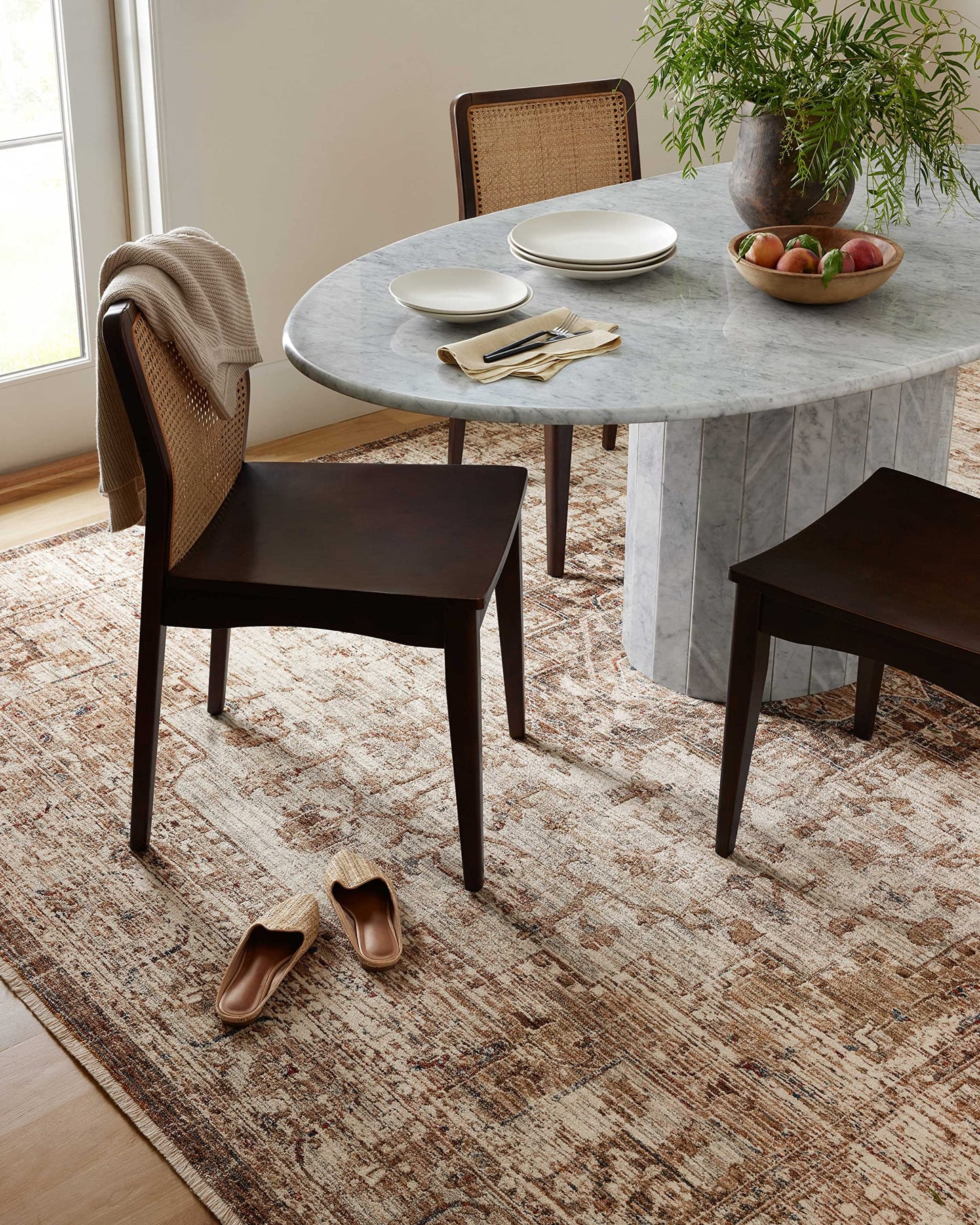 Loloi Sorrento Collection SOR-03 Mocha/Multi 6'-7" x 9'-10" Area Rug