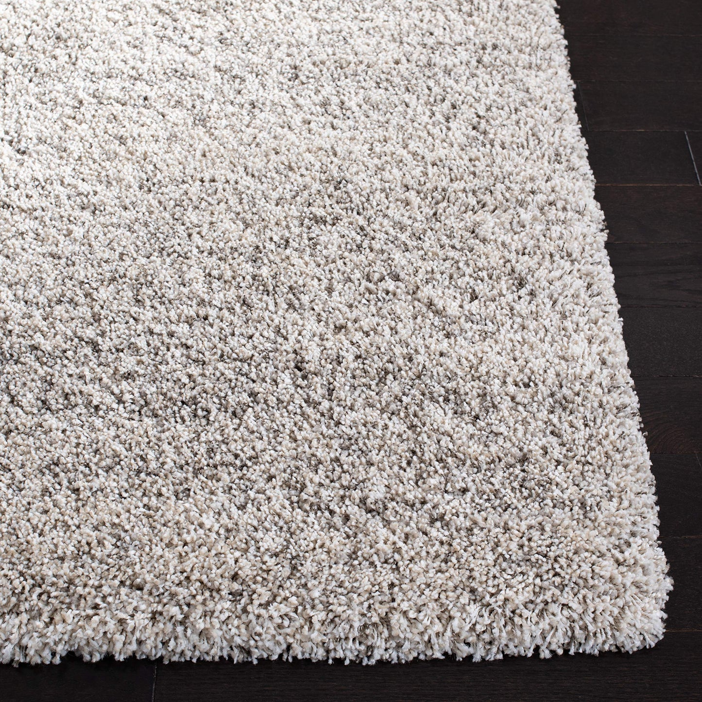 SAFAVIEH Hudson Shag Collection Area Rug - 10' x 14', Ivory & Grey, Modern Abstract Design, Non-Shedding & Easy Care, 2-inch Thick Ideal for High Traffic Areas in Living Room, Bedroom (SGH295B)