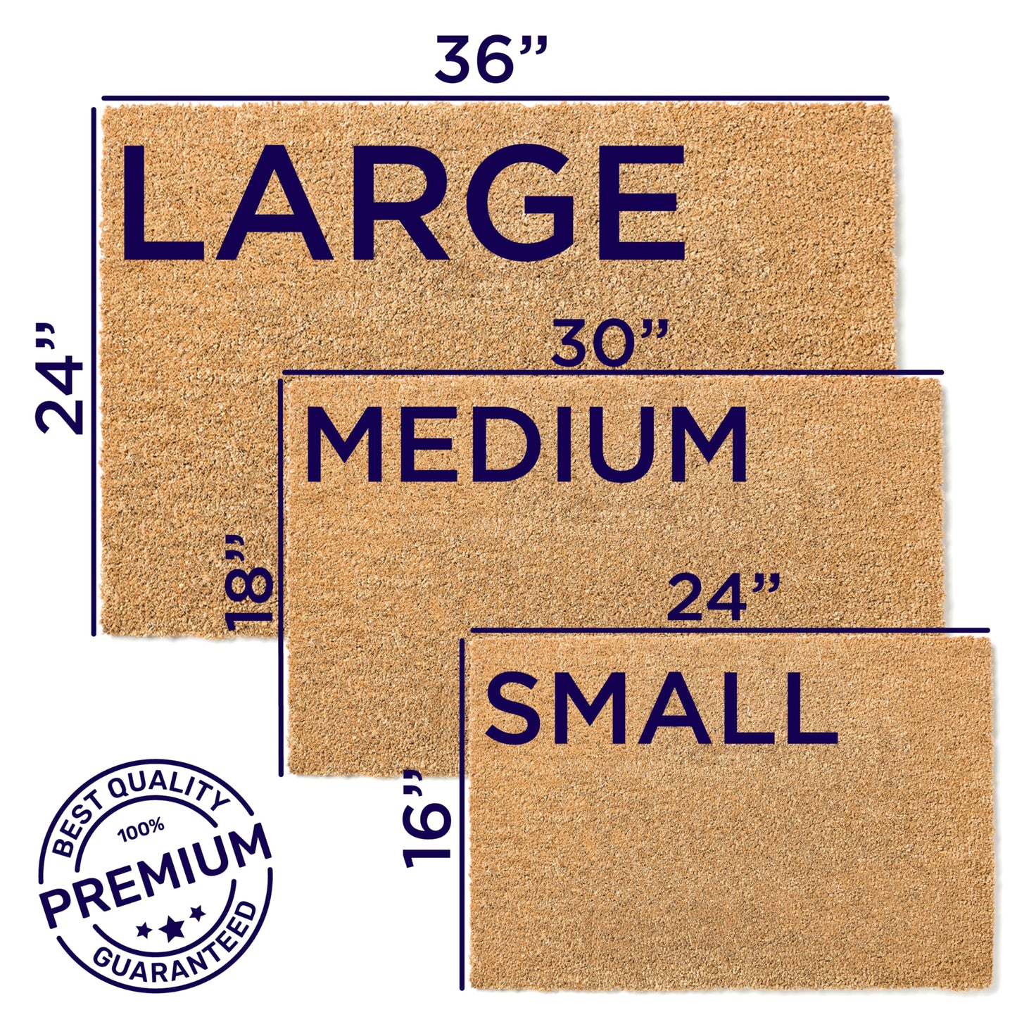 GIFTBYGIFTY Personalized Doormat with Family Name & 6 Designs, 18" x 30" - Durable Coir Fiber with Anti-Slip Backing, Outdoor-Indoor Use