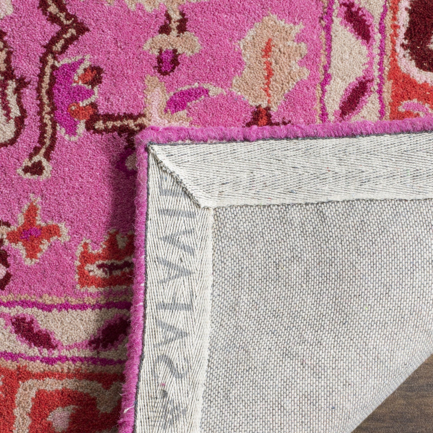 SAFAVIEH Area Rug 8x10 - Bellagio Collection - Large - Red Pink & Ivory, Handmade Wool, Medallion Design, Ideal for Living Room, Bedroom, Office, Dining Space (BLG545A)