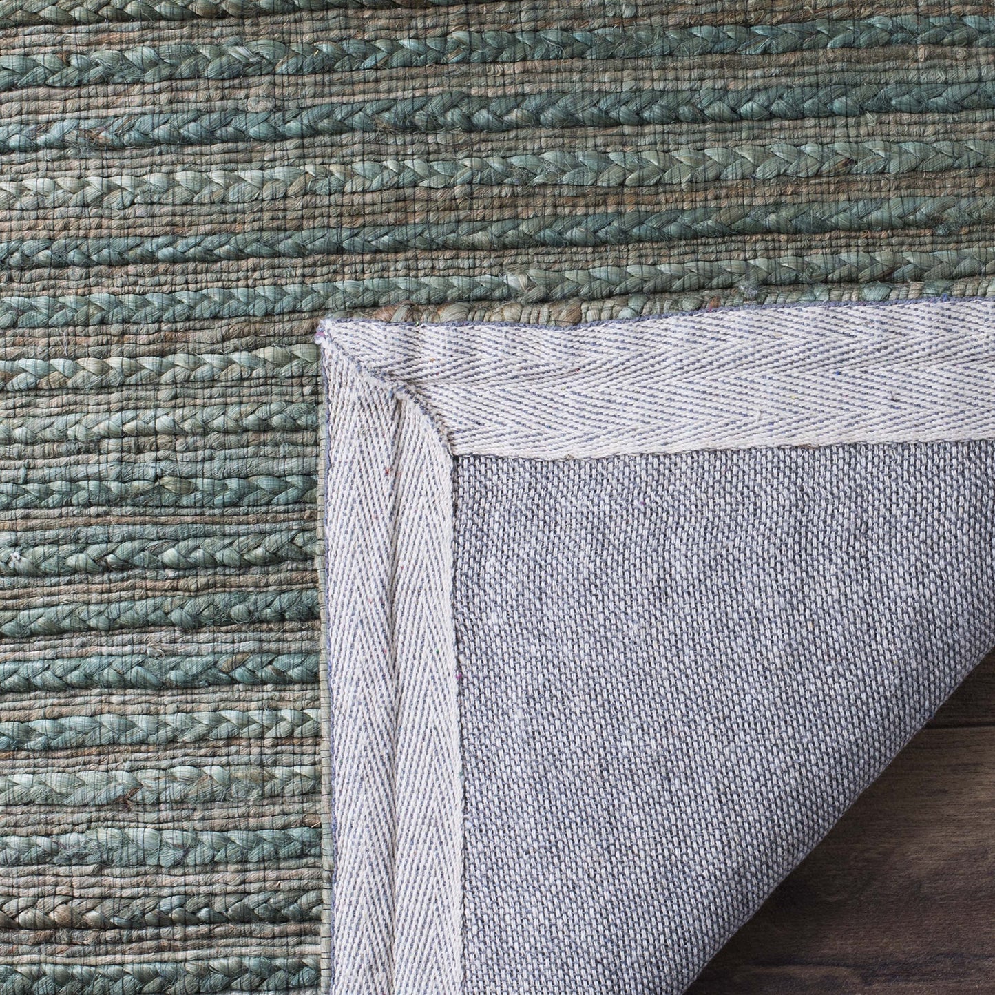 SAFAVIEH Cape Cod Collection Runner Rug - 2'3" x 8', Sage & Natural, Handmade Braided Hemp, Ideal for High Traffic Areas in Living Room, Bedroom (CAP503B)