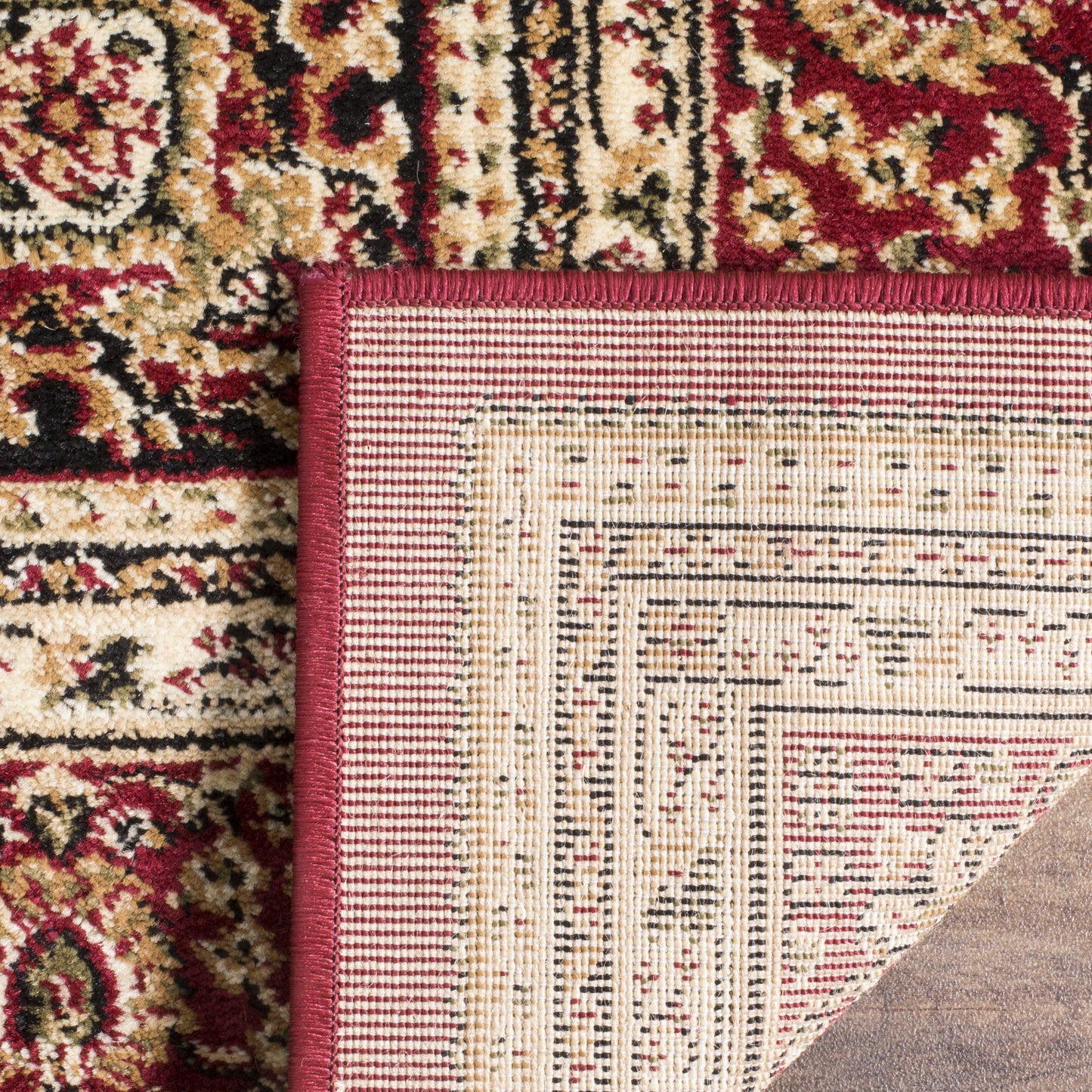 SAFAVIEH Lyndhurst Collection Accent Rug - 3'3" x 5'3", Multi & Red, Traditional Oriental Design, Non-Shedding & Easy Care, Ideal for High Traffic Areas in Entryway, Living Room, Bedroom (LNH217B)