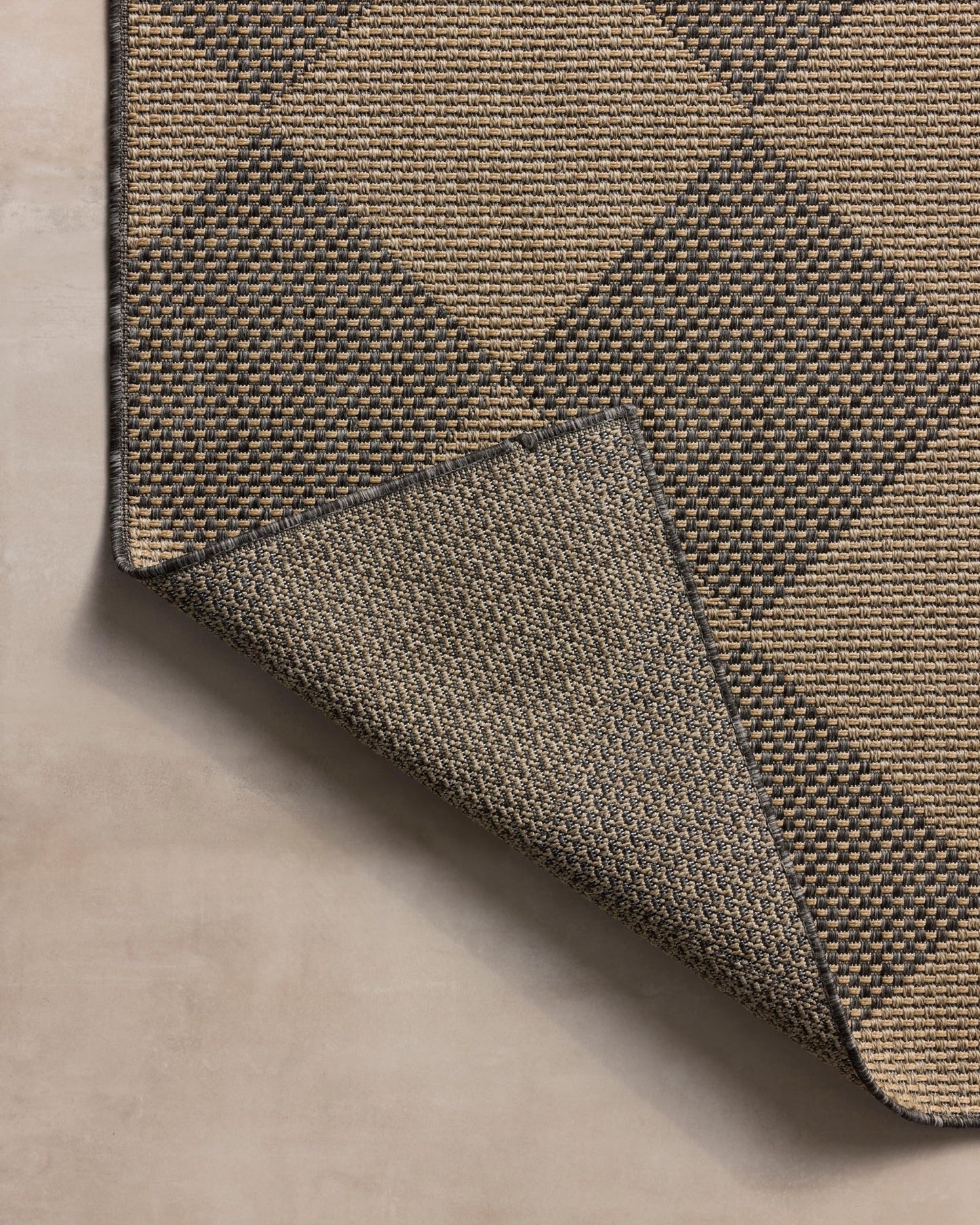 Loloi Chris Loves Julia Providence Collection PRC-04 Graphite/Sand 6'-3" x 9'-2", .12" Pile Height, Indoor/Outdoor Area Rug