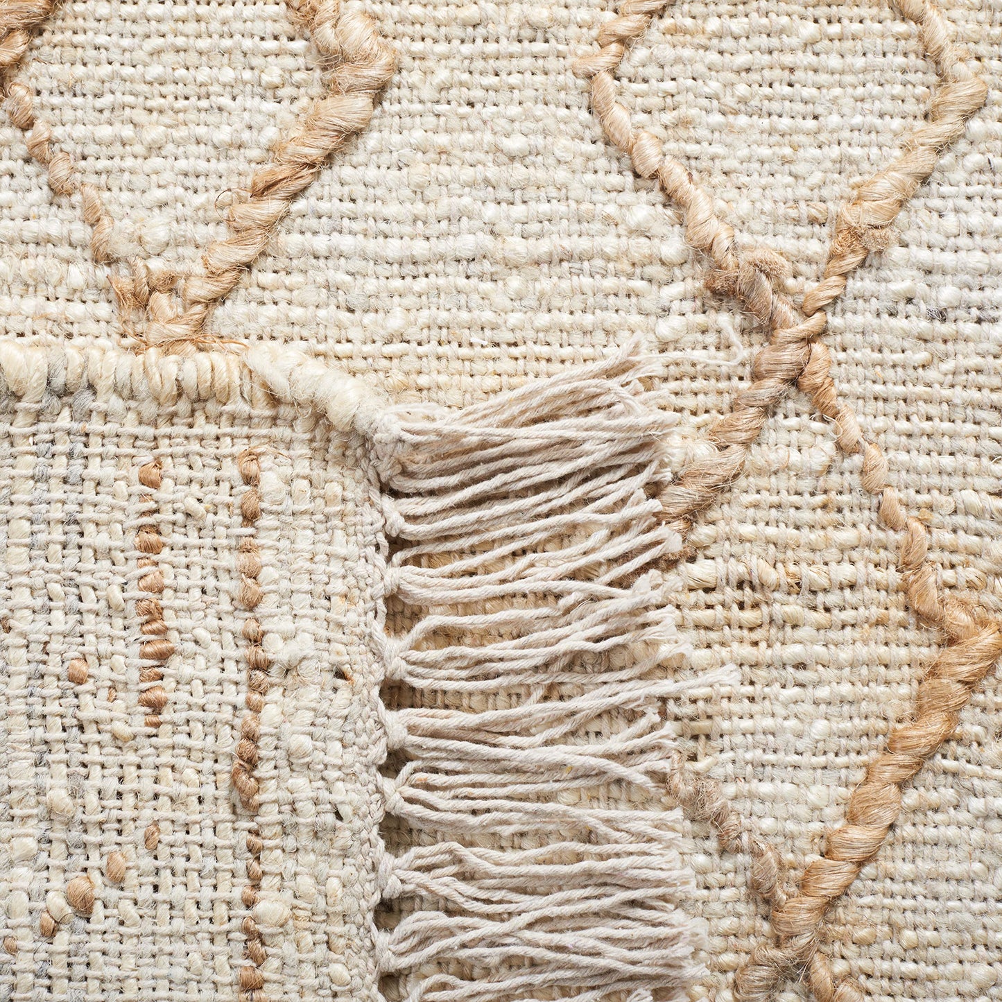 SAFAVIEH Natural Fiber Collection Area Rug - 5' x 8', Natural & Beige, Handmade Boho Fringe Jute, Ideal for High Traffic Areas in Living Room, Bedroom (NFB409A)