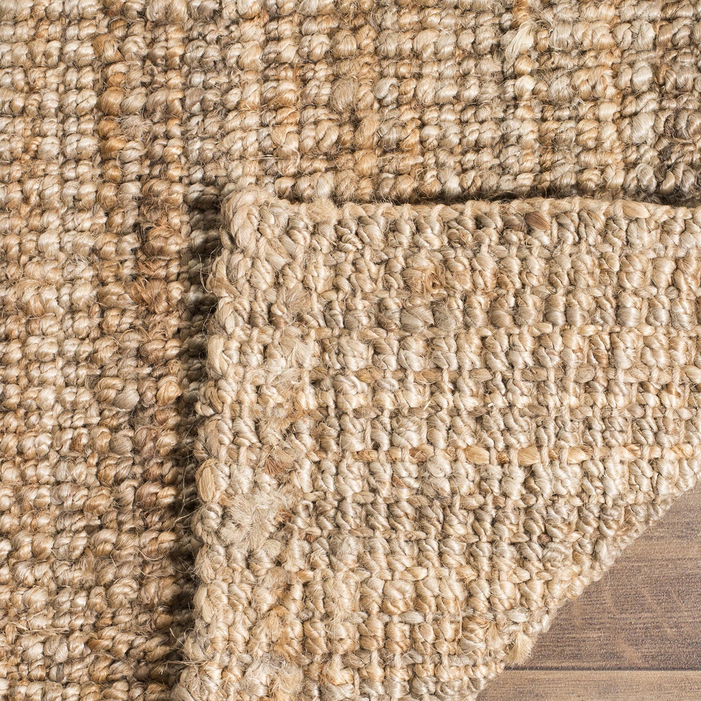SAFAVIEH Area Rug 3x5 - Natural Fiber Collection - Natural Brown, Handmade Jute, Farmhouse Style, Chunky Textured Thick Pile (NF447A)