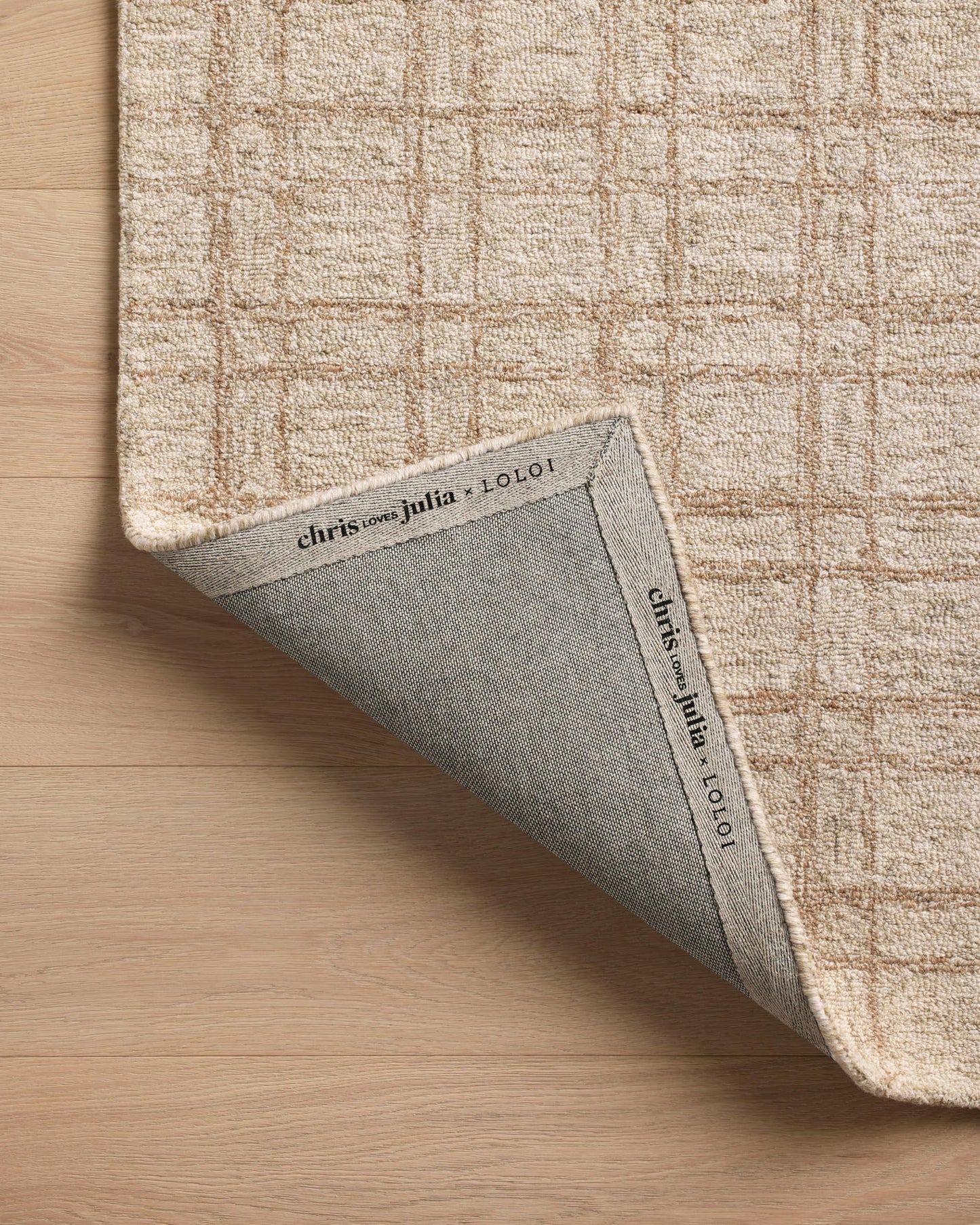 Loloi Chris Loves Julia Polly Collection POL-10 Khaki/Sand 5'-0" x 7'-6" Area Rug