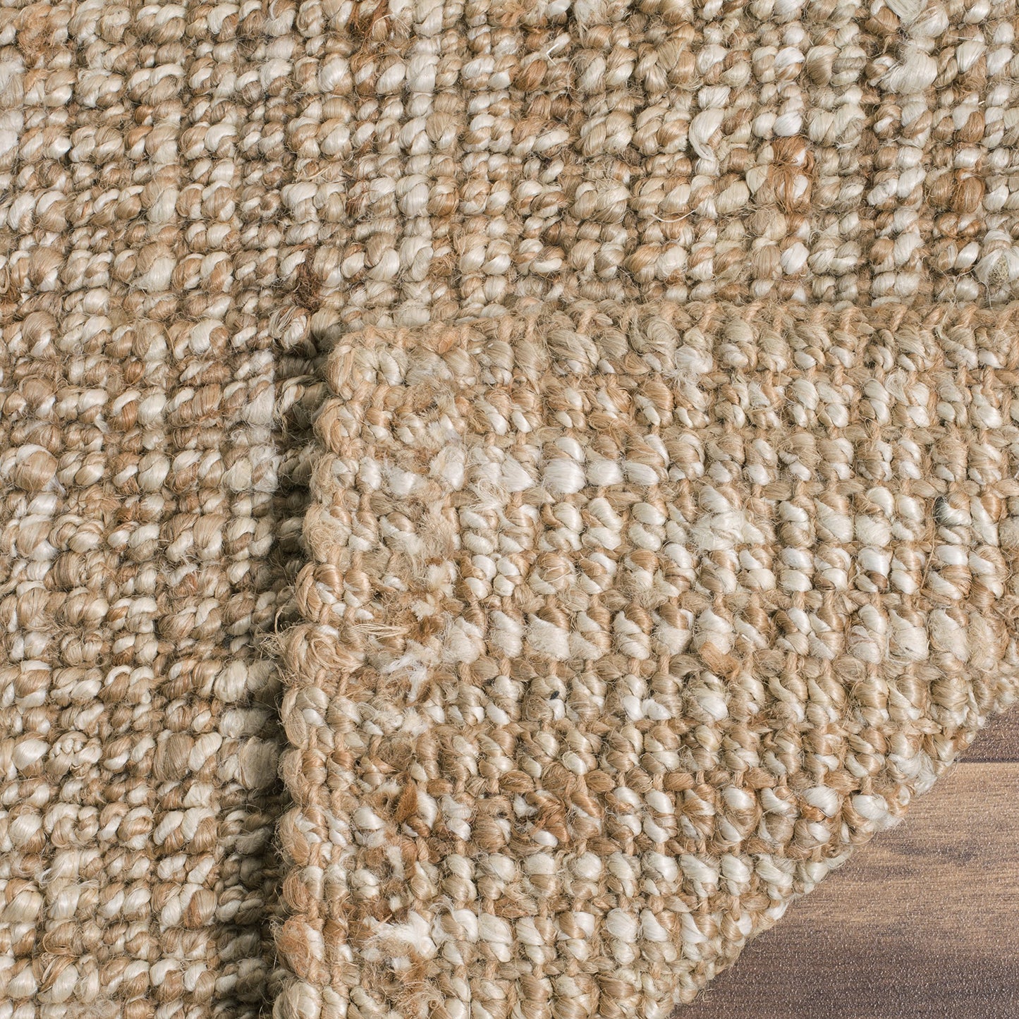 SAFAVIEH Natural Fiber Collection Area Rug - 2' x 4', Natural & Ivory, Handmade Jute, Farmhouse Style, Chunky Textured Thick Pile (NF447N)