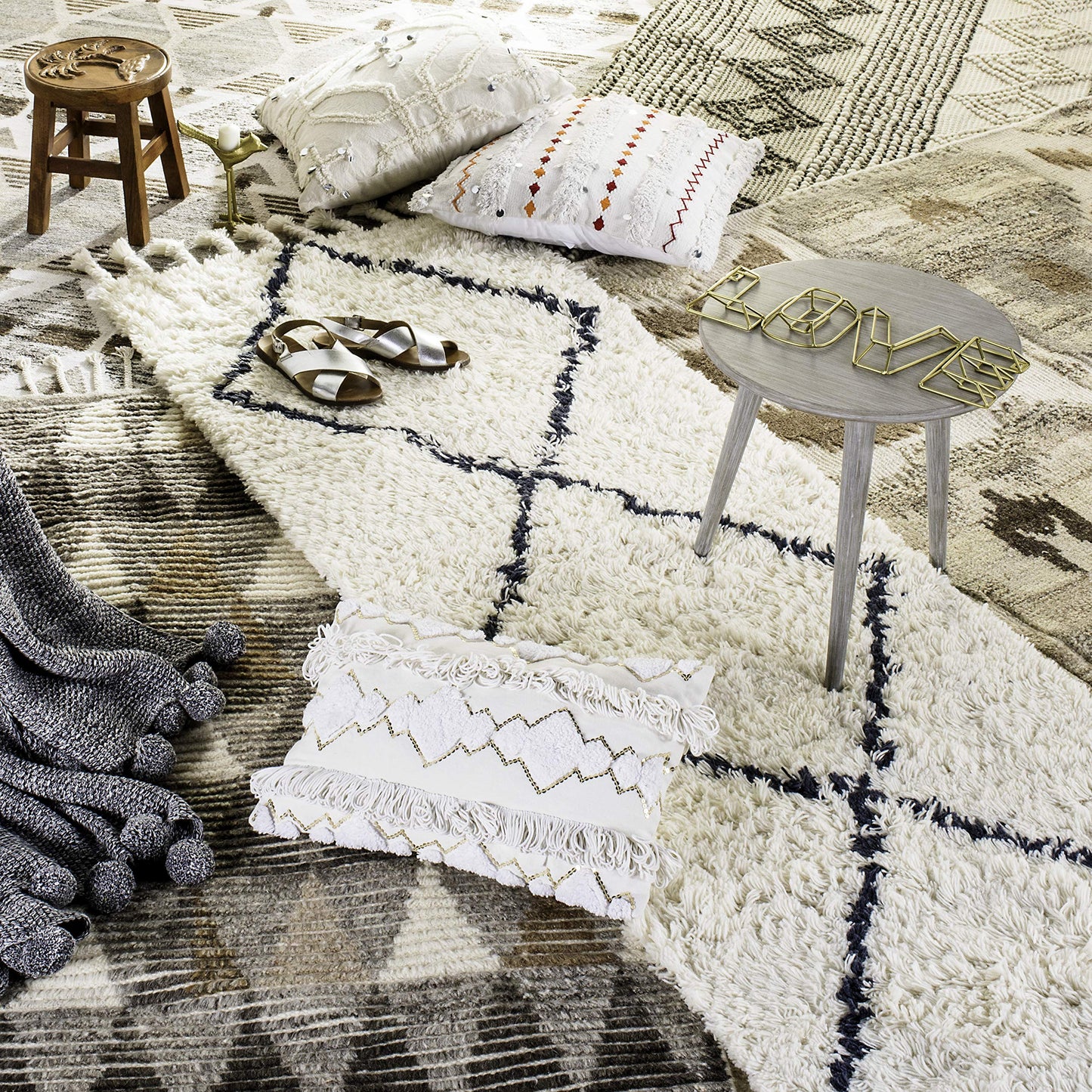 SAFAVIEH Natura Collection Runner Rug - 2'3" x 8', Grey & Ivory, Handmade Moroccan Boho Tribal Wool & Cotton, Ideal for High Traffic Areas in Living Room, Bedroom (NAT102A)