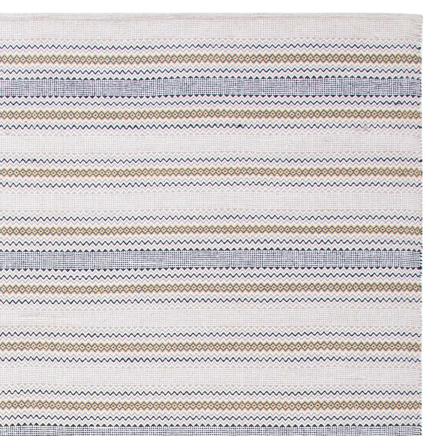 SAFAVIEH Area Rug 8x10 - Montauk Collection - Large - Blue & Beige, Handmade Cotton, Stripe Pattern, Ideal for Living Room, Bedroom, Office, Dining Space (MTK536M)