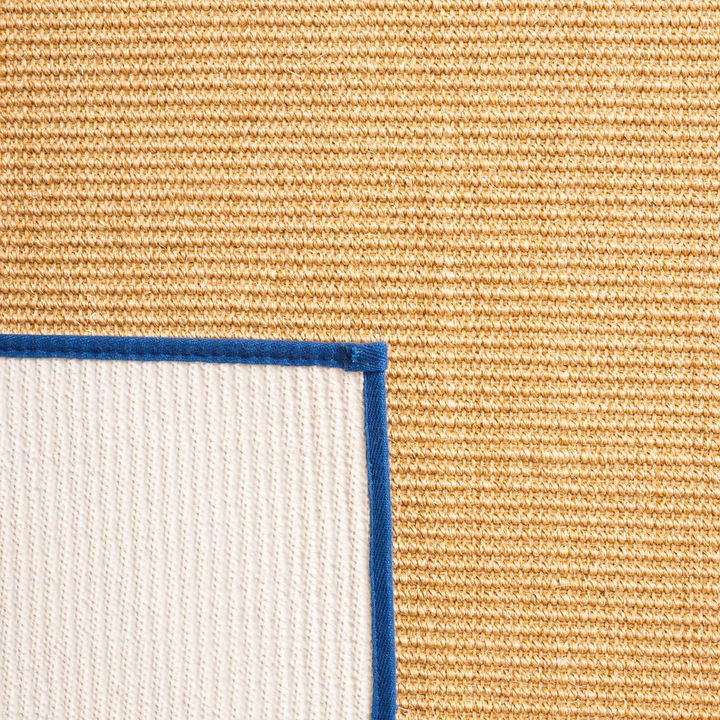 Martha Stewart x SAFAVIEH Area Rug Collection - 6' x 9', Natural & Navy, Sisal & Jute, Farmhouse Style, Ideal for Living Room, Bedroom, Office, Dining Space (MSR9501D)