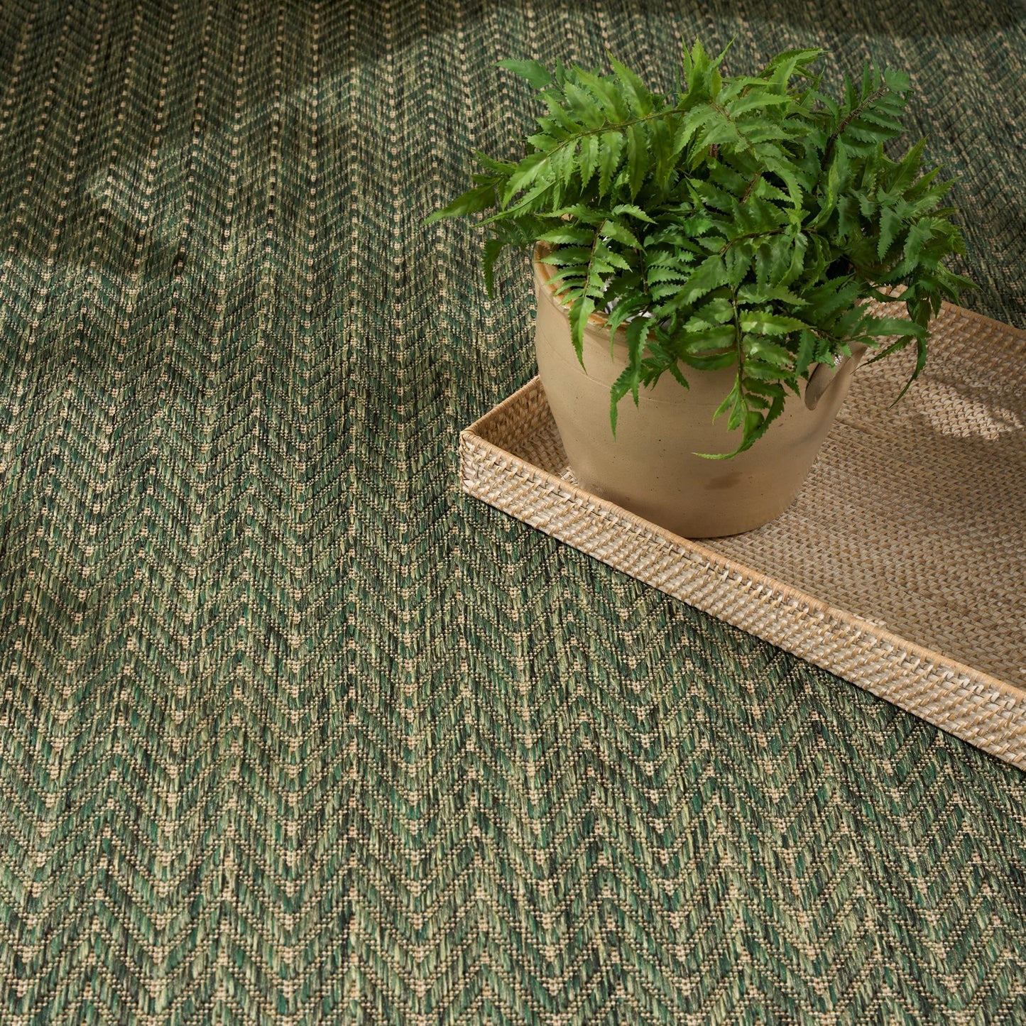 Nourison Home Horizon Indoor/Outdoor Green 6' x 9' Area Rug - Easy Clean, Non Shedding, Bed Room, Living Room, Dining Room, Kitchen (6' x 9')