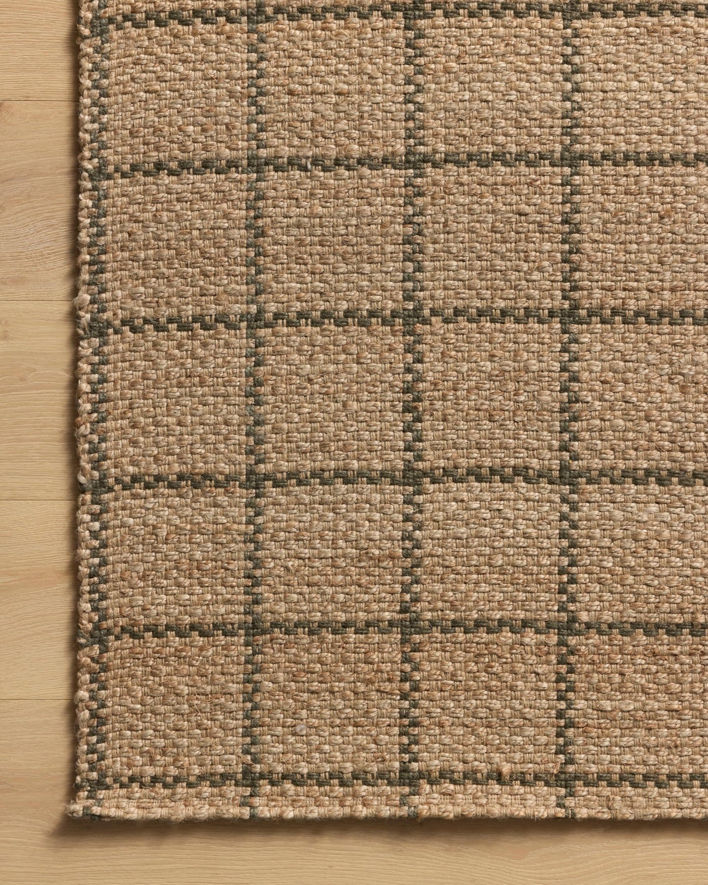Loloi Chris Loves Julia Fletcher Collection FLE-01 Natural/Olive 5'-0" x 7'-6", .37" Pile Height, Area Rug