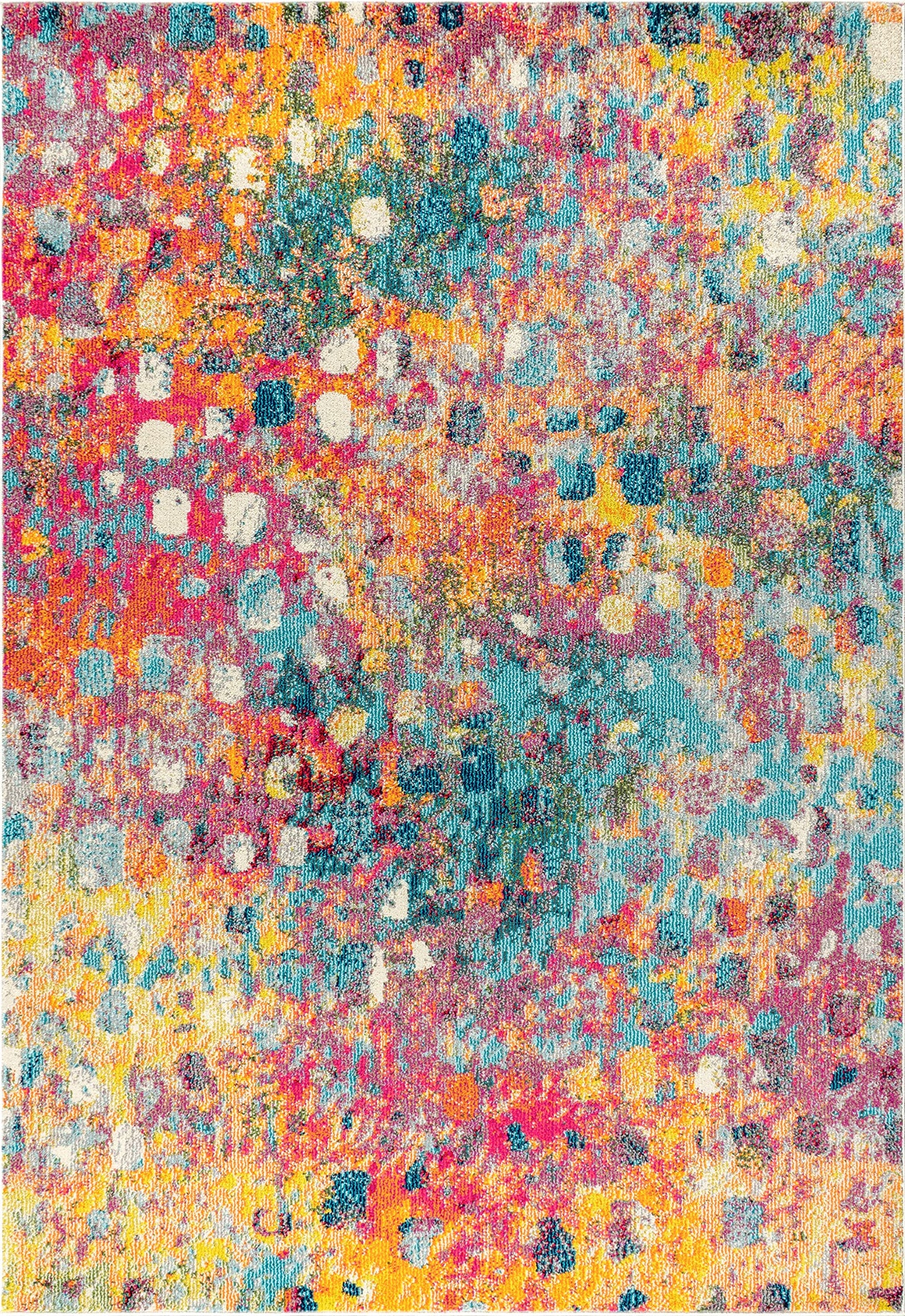 JONATHAN Y Modern Abstract Multi/Yellow Indoor Area Rug, 8x10, Contemporary POP, Transitional, Easy-Cleaning for Living Room, Bedroom, Kitchen, Pet Friendly, Non-Shedding (CTP108A-8)