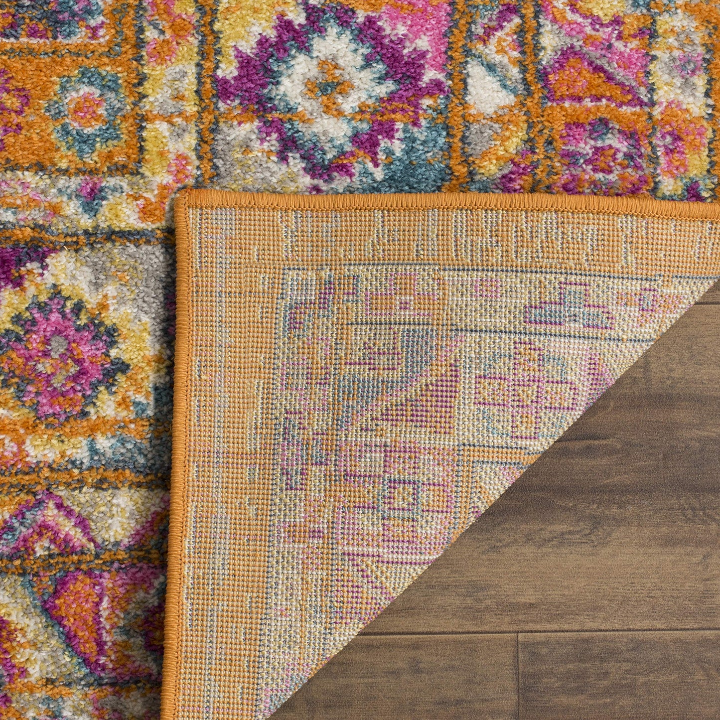 SAFAVIEH Area Rug 8x10 - Madison Collection - Large - Orange & Fuchsia, Boho Chic Medallion Design, Non-Shedding & Easy Cleaning, Ideal for Living Room, Bedroom, Office, Dining Space (MAD133D)