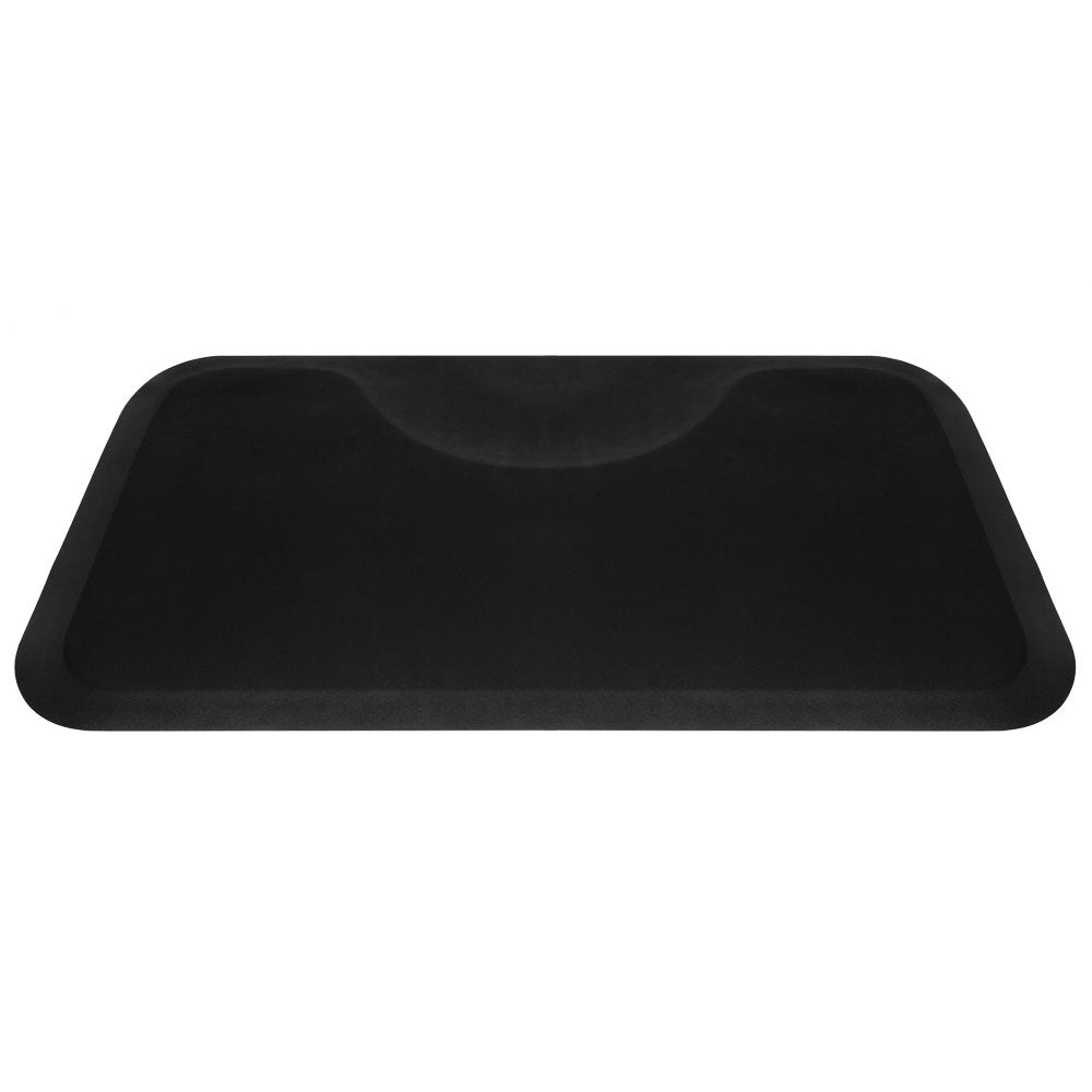 OmySalon 1/2'' Thick Anti Fatigue Mat for Hairstylist Standing, 3'x5' Barber Floor Matt with Round Cut Out for Salon Styling Chair, Hair Cutting Hairdressing Equipment