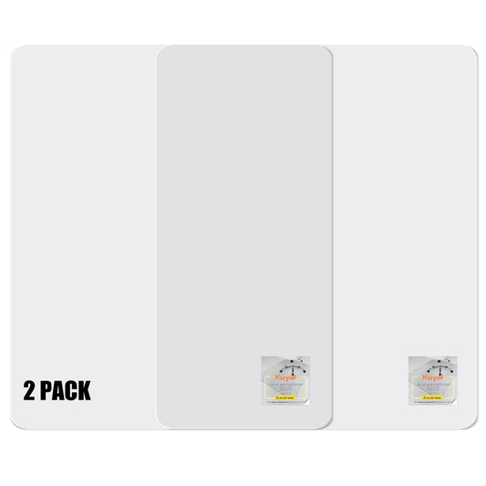 Kuyal 2 Pack 1/5" Thick Office Chair Mat, 40" x48" Heavy Duty Hard Computer Chair Mat, Under Desk Protector Carpeted Floors Mats, Easy Chair Movement, Can be Used on Carpet or Hard Floor, Ship Flat
