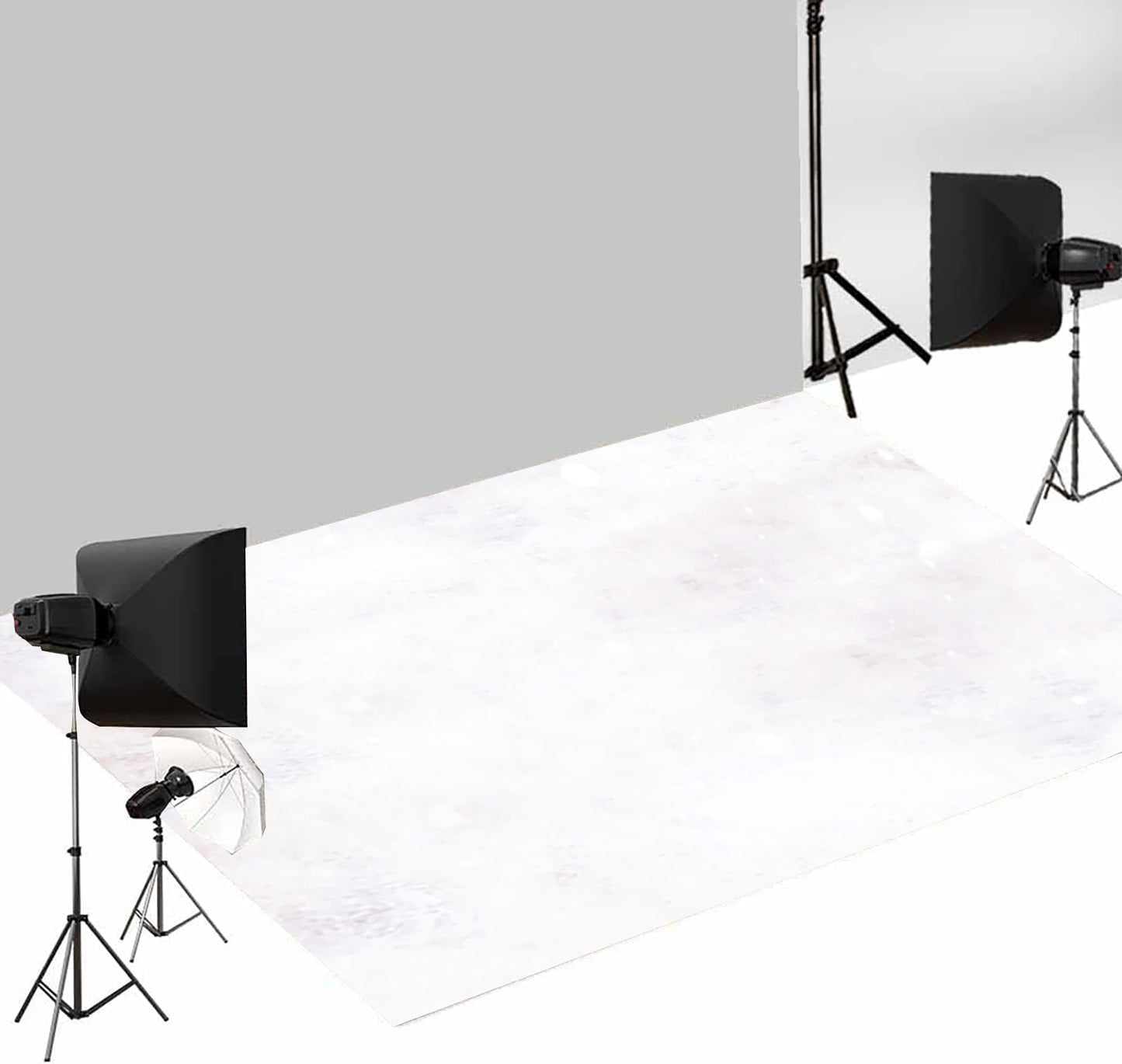 Kate Light Yellow Photography Backdrop(8x8ft) & Light White Floor Mat(8x5ft)