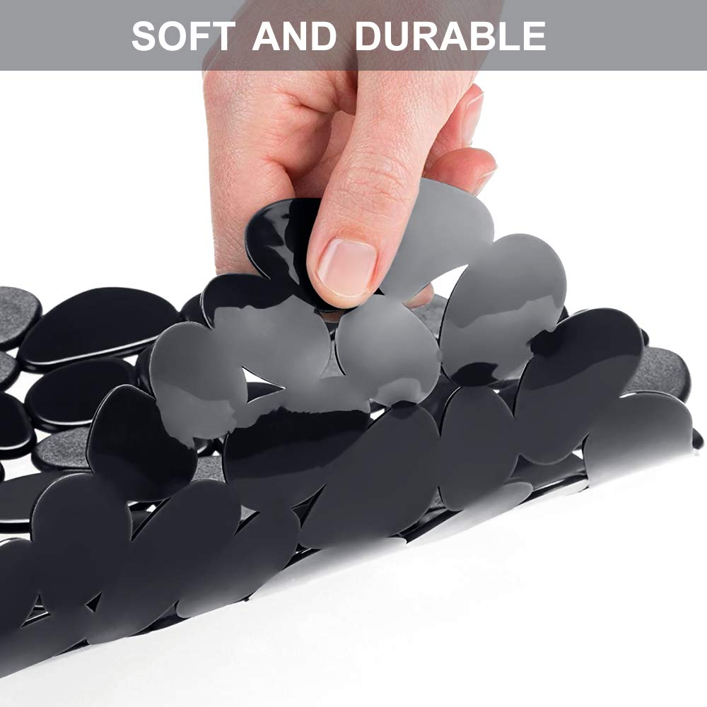 Bligli Pebble Sink Mat for Stainless Steel/Ceramic Sinks, 2 Pack PVC Sink Protectors Mats for Bottom of Kitchen Sink, Dish Drying Mat for Dishes and Glassware, 15.7 x 11.8 inch, Black