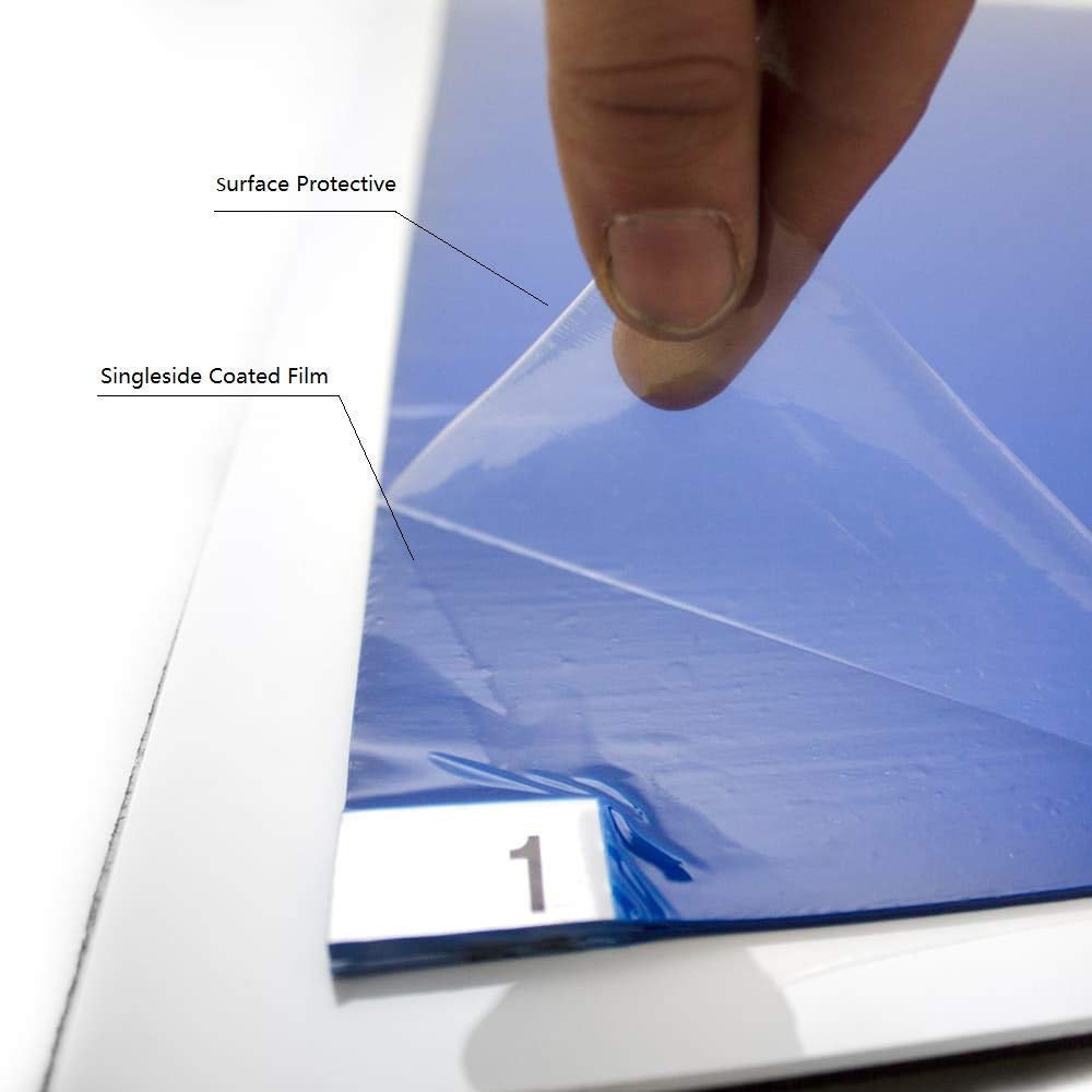 Croing Sticky Mat Tacky Pads Adhesive 17" x 23", 60 Sheets, Total Blue Cleanroom Floor Mats Remove Dirt for Laboratory Construction Hospital Shoes