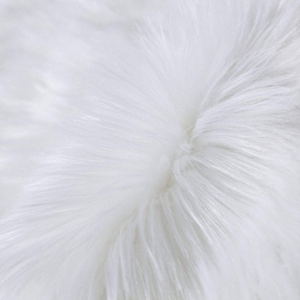 Carvapet 2x4 White Faux Sheepskin Rug - Soft Shaggy Bedside Floor Carpet, Plush Fuzzy Throw and Long Faux Fur Mat for Bedroom Living Room Chair Sofa