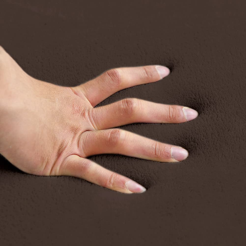 Loartee Thick Coral Velvet Rug - Area Rugs(4'11"x4'11", Coffee) for Play Mat Yoga Mat Exercise Pads Carpet