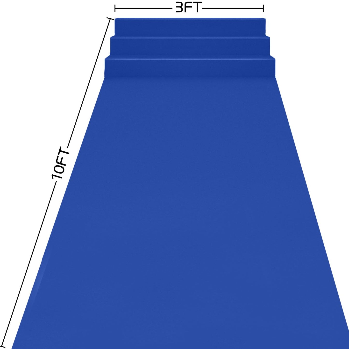 Blue Carpet Runner for Party 140GSM Polyester Fabric Carpet Runner Decorations for Hollywood Theme Party, Runway Rug Prom Aisle Rug (Blue, 3 X10 FT)