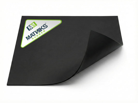 MATNIKS Neoprene Rubber Sheet, Heavy Duty, High Grade 60A, Black, 12x12-Inch by 1/16" (+/- 5%) for Plumbing, Gaskets DIY Material, Supports, Leveling, Sealing, Bumpers, Protection, Flooring