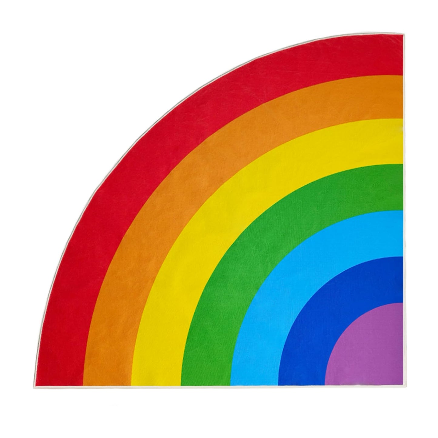 ABREEZE Washable Kids Rug Non-Slip Backing Colorful Rainbow Floor Rug Carpet for Room Girls Kids Nursery 5.3'