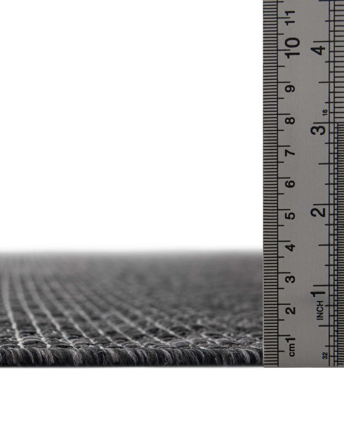 Unique Loom Outdoor Solid Collection Area Rug (5' 3" x 7' 1" Rectangle Black/Ivory)