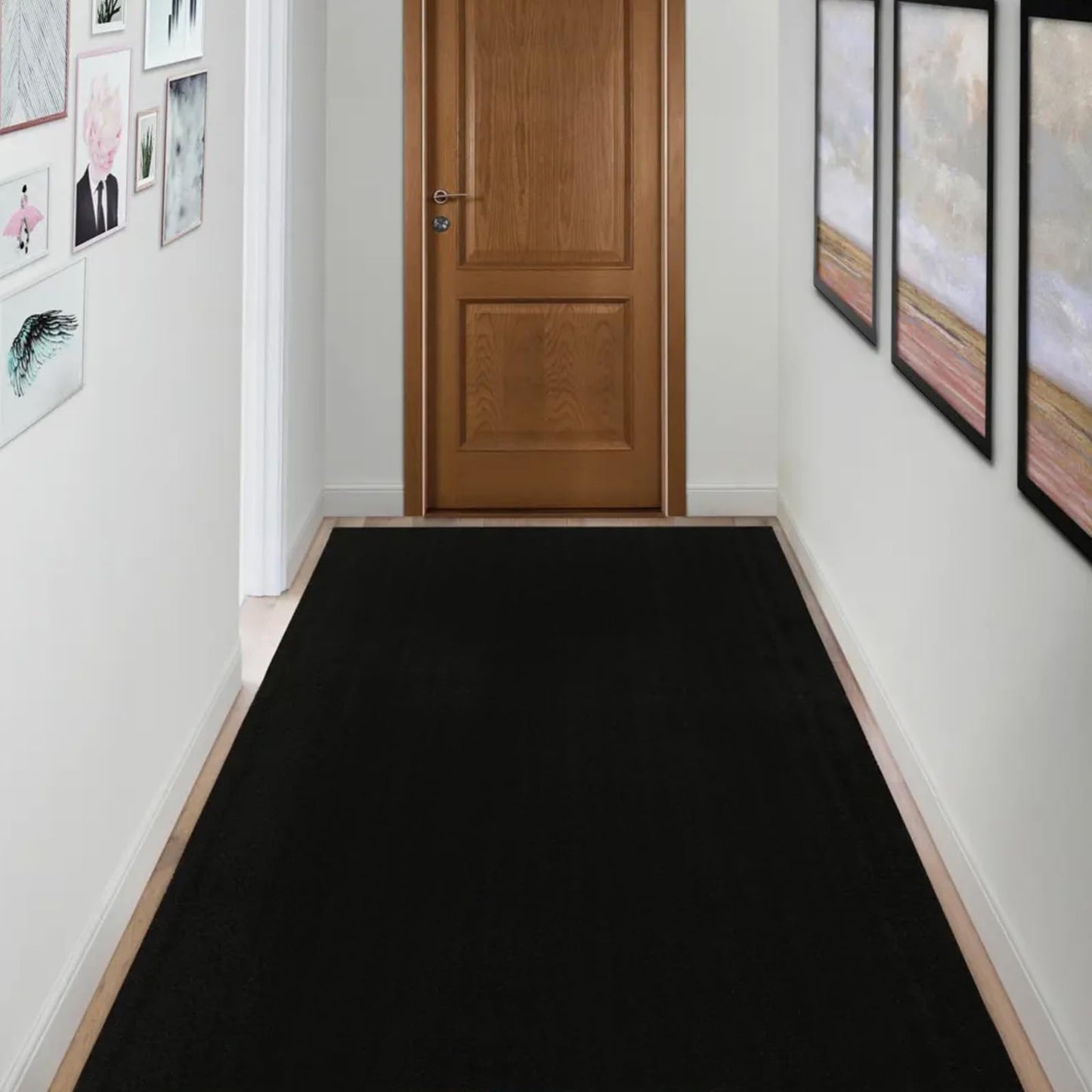 Black Carpet Runner for Party, Premium 160 GSM Felt Non-Woven Fabric Runway Rug for Party Wedding & Special Events,Rolled Package Without Creases (Black, 3X15 ft)