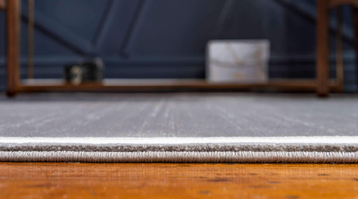 Unique Loom Uptown Collection Area Rug - Lenox Hill (8' x 10' Rectangle, Gray/ Ivory)
