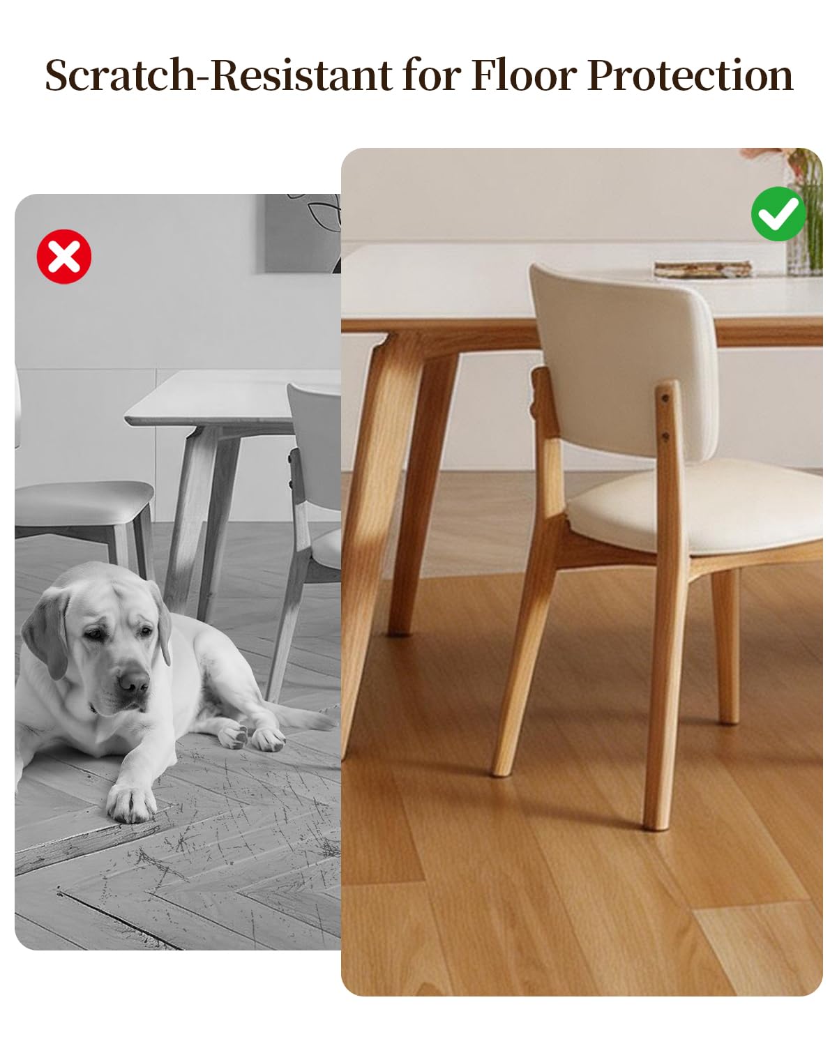 3'×5' Non Slip Vinyl Rug Waterproof 1.8mm Thick, Woodgrain Pattern Vinyl Floor Mat for Dining Table, Kitchen, High Traffic, Low Profile Area Plastic Floor Protector,Wear Resistant PVC Rug Cover Roll