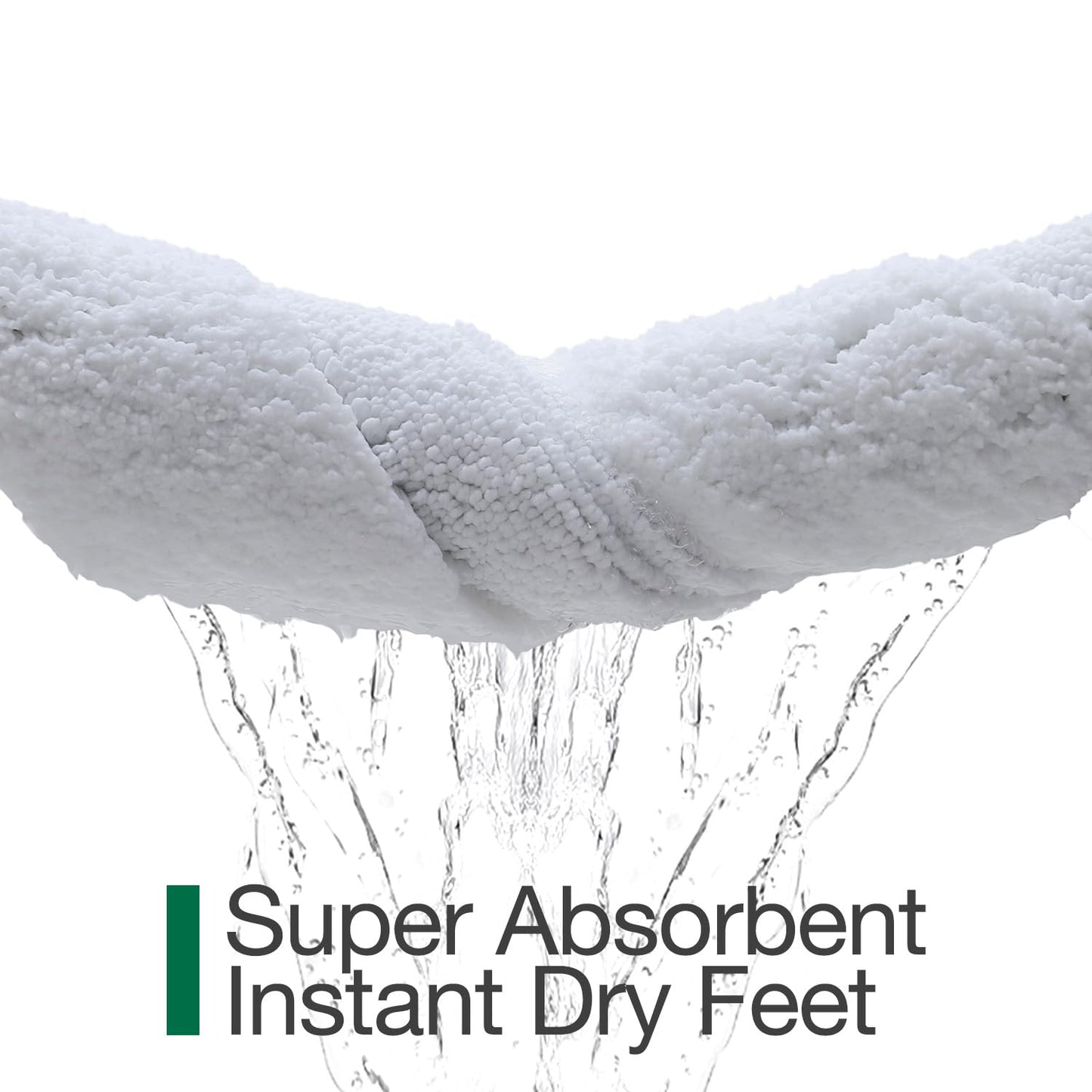 LUMI Ultra Soft Bathroom Rugs Non Slip with Rubber Backing, Absorbent Washable Bath Mat Quick Dry, Upgraded Premium Microfiber Plush Carpet for Bathtub and Shower Floor, White, 24x36