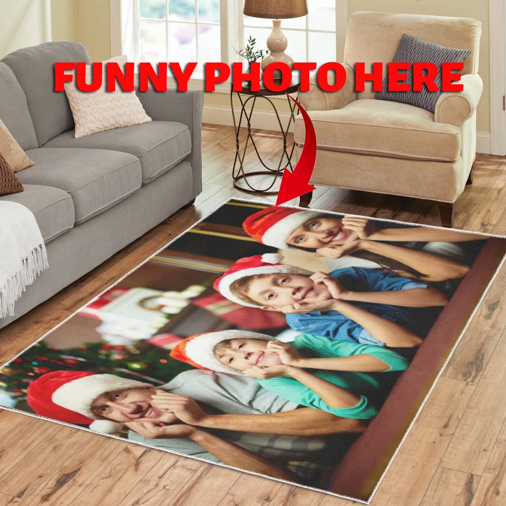 InterestPrint Made in USA Floor Rugs Mat Custom Add Your Logo/Text/Image Here Modern Carpet for Decorative Bedroom Living Room Office Garden Area Rug(Multi Size)