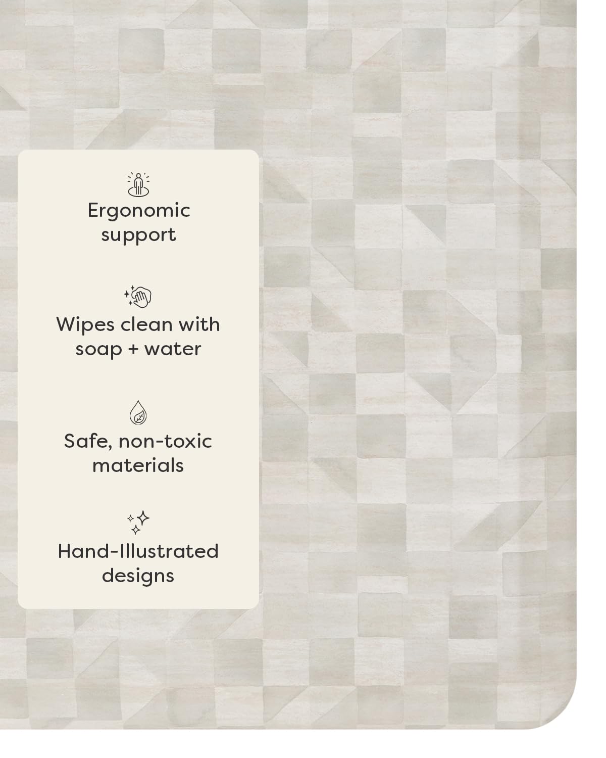 House of Noa Nama Standing Mat – Anti-Fatigue Kitchen Mats for Floor, Cushioned & Non-Slip Comfort Mat for Standing, Thick Foam Anti-Fatigue Mat for Kitchen & Workspaces, Georgia Clay 22" x 36"