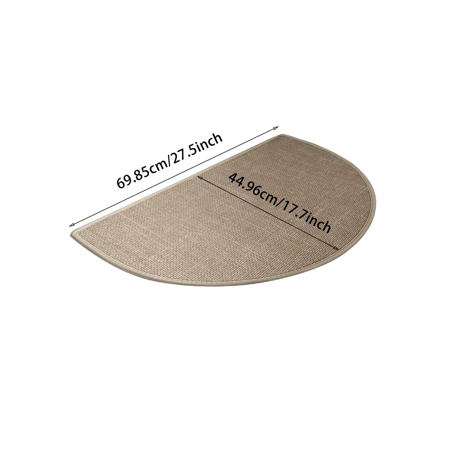 17.7" x 27.5" Dirt Trapper Door Mat, Non Slip Half Circle Indoor Door Mat, Low-Profile Washable Welcome Floor Mats, Rubber Backing Inside Doorma for Front Back Door and Entryway