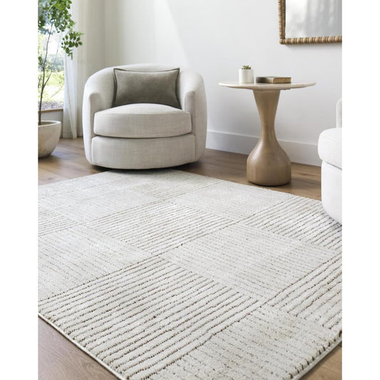 Livabliss x Galey Alix Architect II Modern Geometric Area Rug, 7'10" x 10' (8' x 10'), Brown