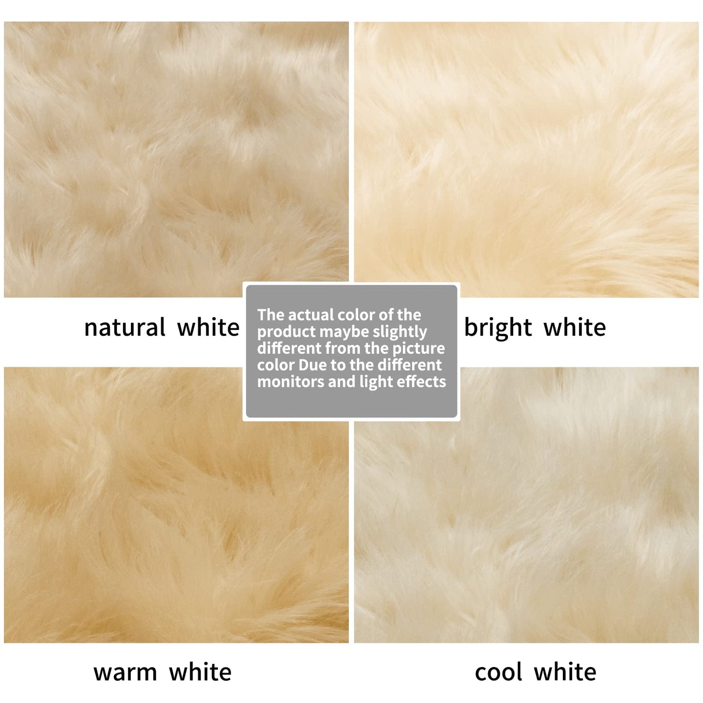 Small Faux Fur Sheepskin Rug 2x4 ft Ultra Soft Chair Sofa Cover Seat Pad, Beige Fluffy Shag Rugs for Bedroom Nursery Kids Room, Luxury Shaggy Rug Fuzzy Plush Floor Carpets