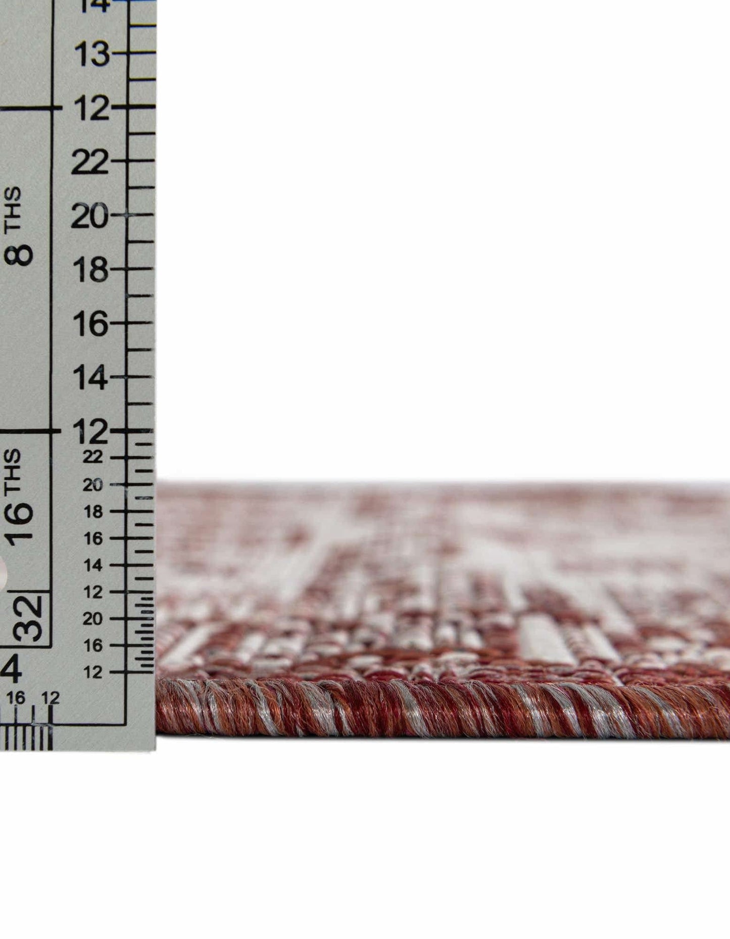 Unique Loom Outdoor Aztec Collection Area Rug - Coba (5' 3" x 7' 10" Rectangle, Rust Red/ Ivory)