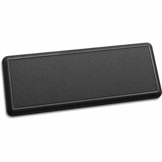 24 x 60 Inch Extra Support Anti Fatigue Comfort Kitchen Mat, Waterproof Long Kitchen Runner, Non-Slip Standing Desk Mat, Commercial Pads for Offices, Home, Garages (Barcelona Black, 24'' x 60'')
