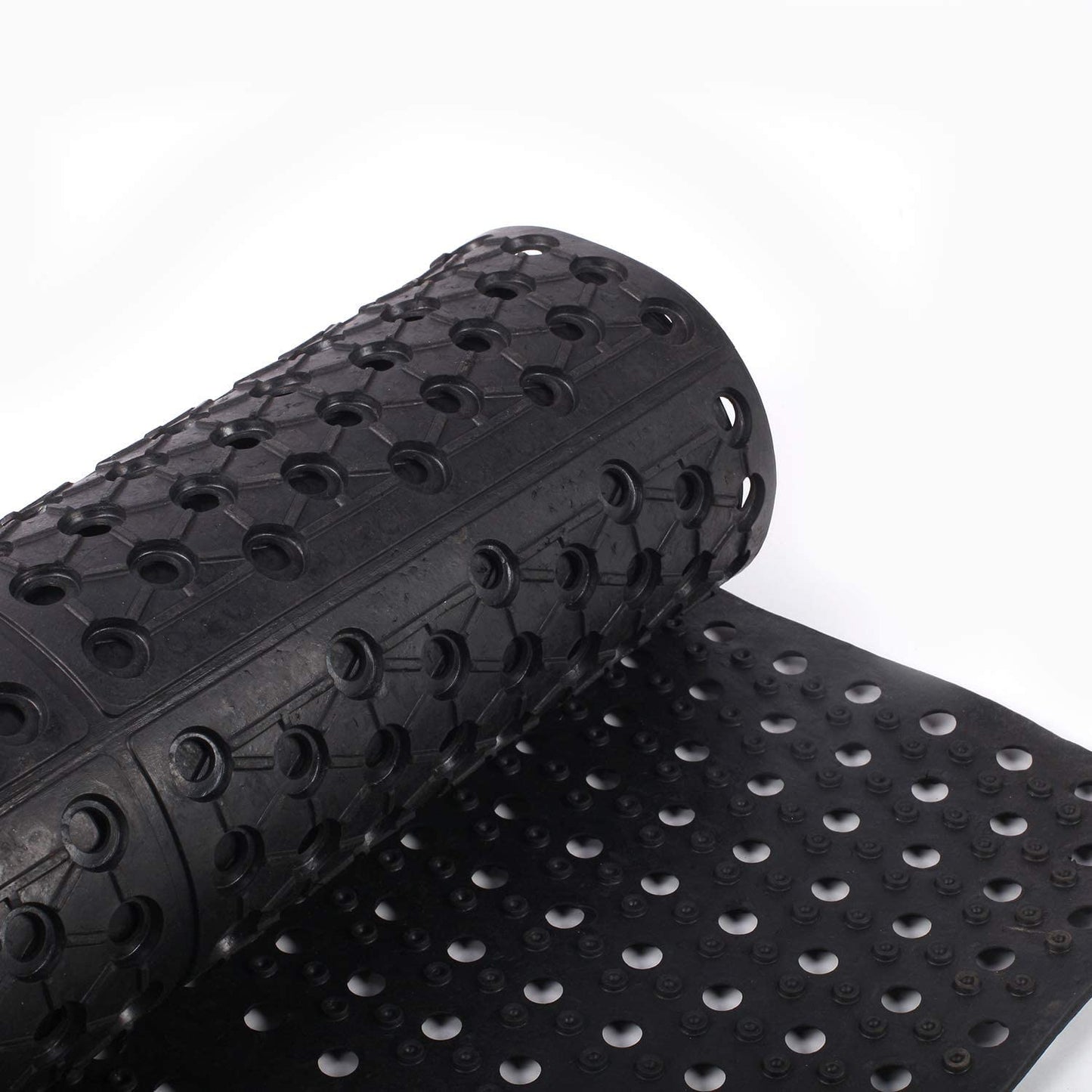 Commercial Rubber Floor Mats 3FT x 5FT Anti-Fatigue Rubber Matting with Drainage Holes Heavy Duty Doormat for Restaurant Industrial Garden Bar Bathroom Indoor Outdoor Wet Area