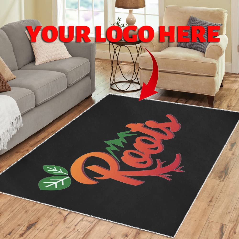 InterestPrint Made in USA Floor Rugs Mat Custom Add Your Logo/Text/Image Here Modern Carpet for Decorative Bedroom Living Room Office Garden Area Rug(Multi Size)